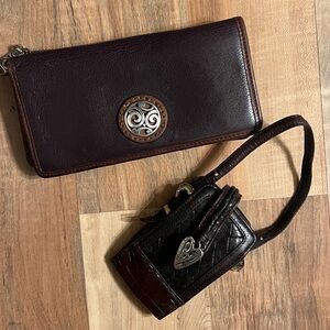 Brighton Patterned Fabric wallet and vintage phone/cigarette carrier